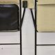 Pair of folding chairs with vintage armrests, 70s