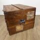 Old wooden transport trunk