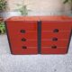 Como Bedside Tables MB3 Model in Red Lacquer and Burnished Brass by Luigi Caccia Dominioni for Azucena, 1970s, Set of 2