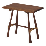Contemporary handcrafted stool / end table in solid oak and ash wood