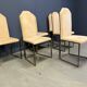 Chaises de salle à manger en laiton vintage par Belgochrom, années 1970.