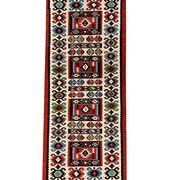 Handmade vintage runner rug red wool turkish area rug - 81x200cm
