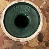 Saint-Clément green ceramic candlestick, 1950s