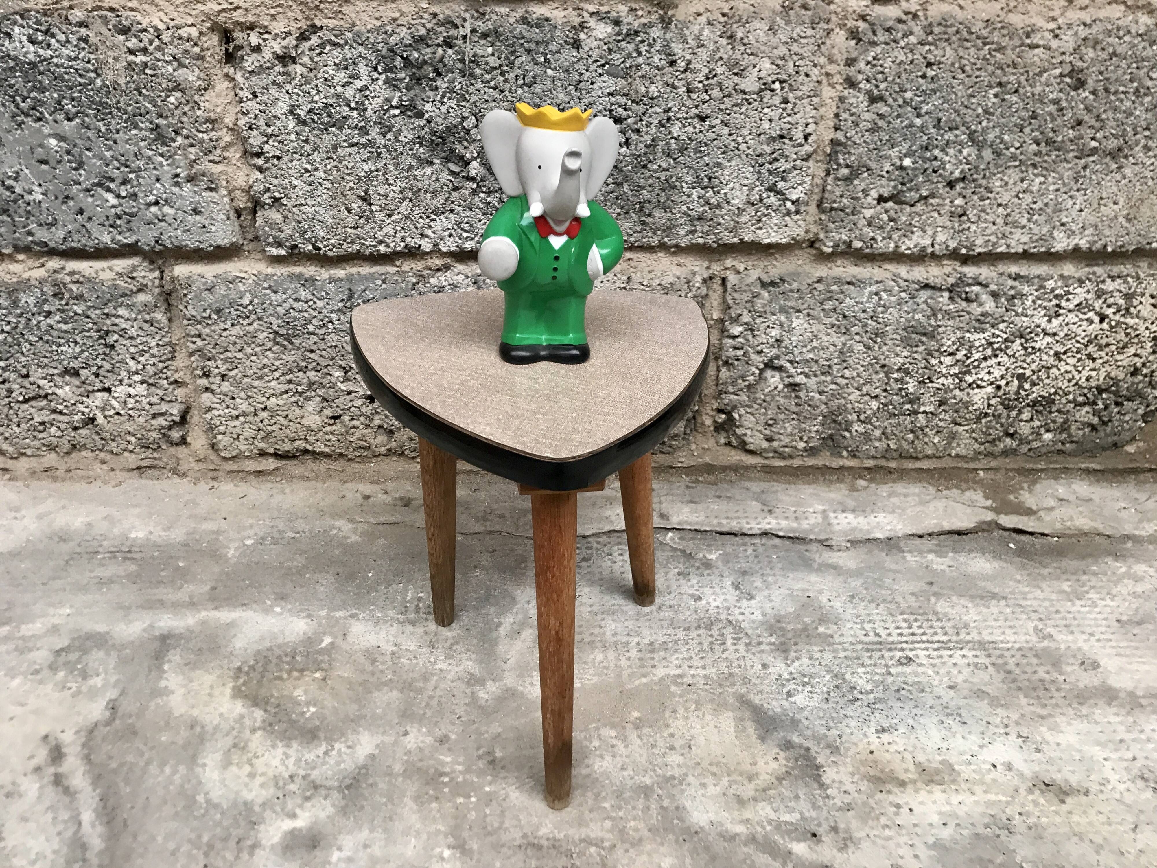 Triangular pedestal table 1950