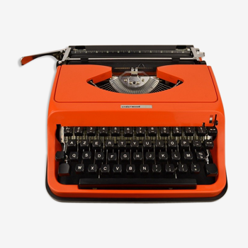 Machine à écrire orange Underwood 130 - vintage 70