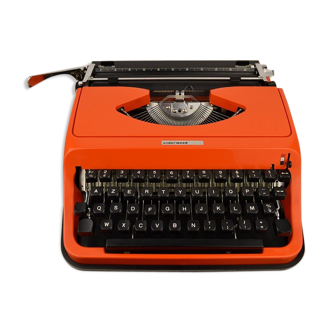 Machine à écrire orange Underwood 130 - vintage 70