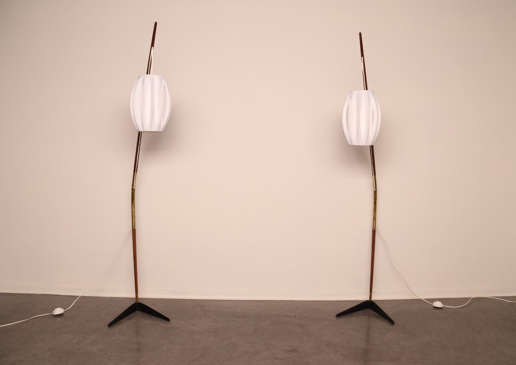 Floor lamp 'Fishing Pole' by Svend Aage Holm Sorensen - Denmark - 1950's