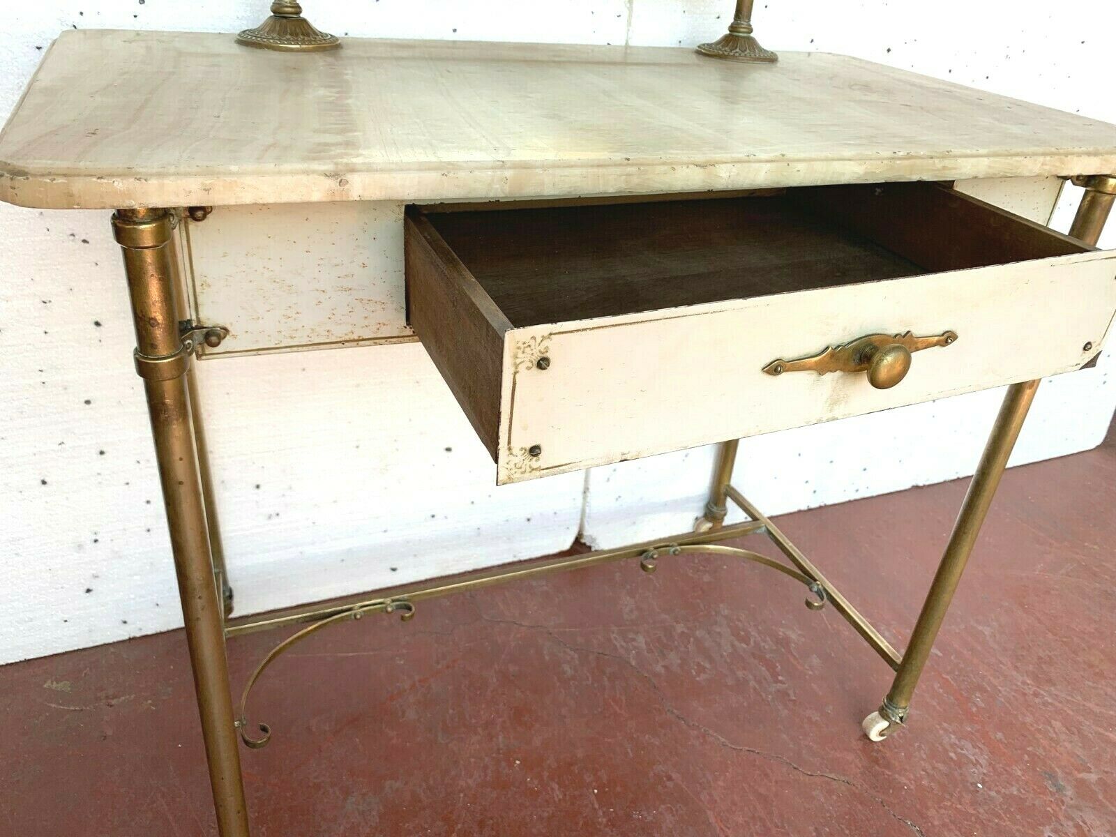 Lady's brass and painted metal hairdresser