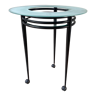Pedestal table on wheels by Pascal Mourgue - Edition Artelano - 80s