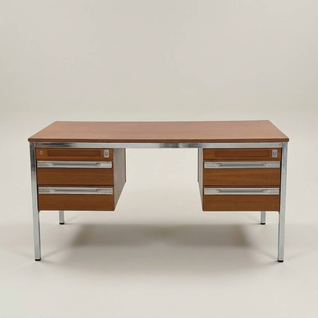 Modernist desk signed Heuliez France – 1970s