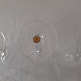 10 crystal wine glasses of Lorraine cut crystal
