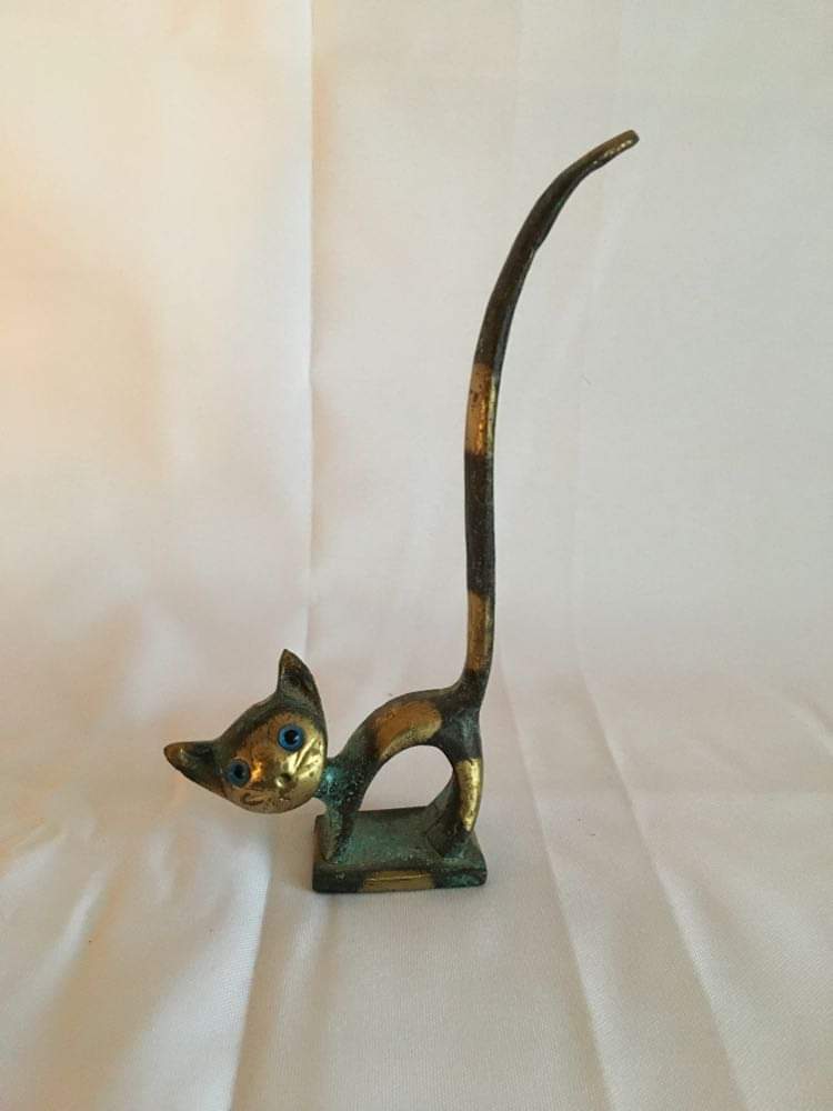 Bronze cat decoration