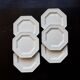 6 assiettes à dessert plates vintage octogonale perlées - Johnson Brothers