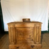 A schoolmaster's desk and chairs
