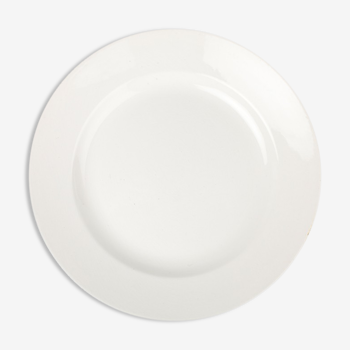 Set de 4 assiettes plates blanches Gien France