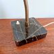 Casserole lamp in yellow lacquered metal and black marble, 1950s
