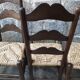 Lot de 6 chaises brutalistes paillées
