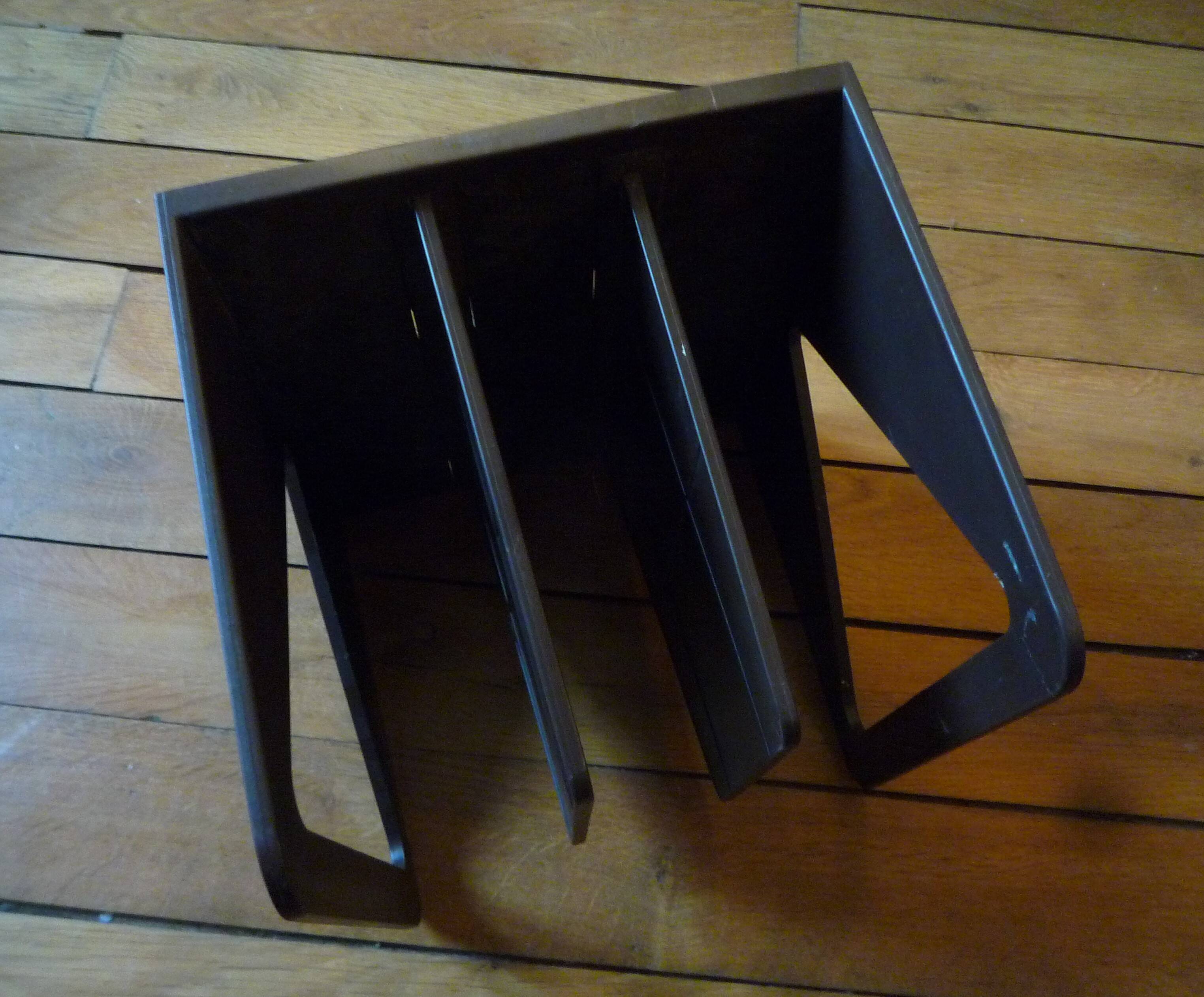 Plastic vinyl record holder, Standy Esselte, vintage 1980s