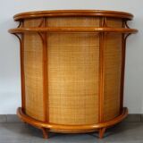 Vintage 70s rattan bar
