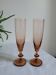 Lot de 2 flûtes à champagne en verre rose
