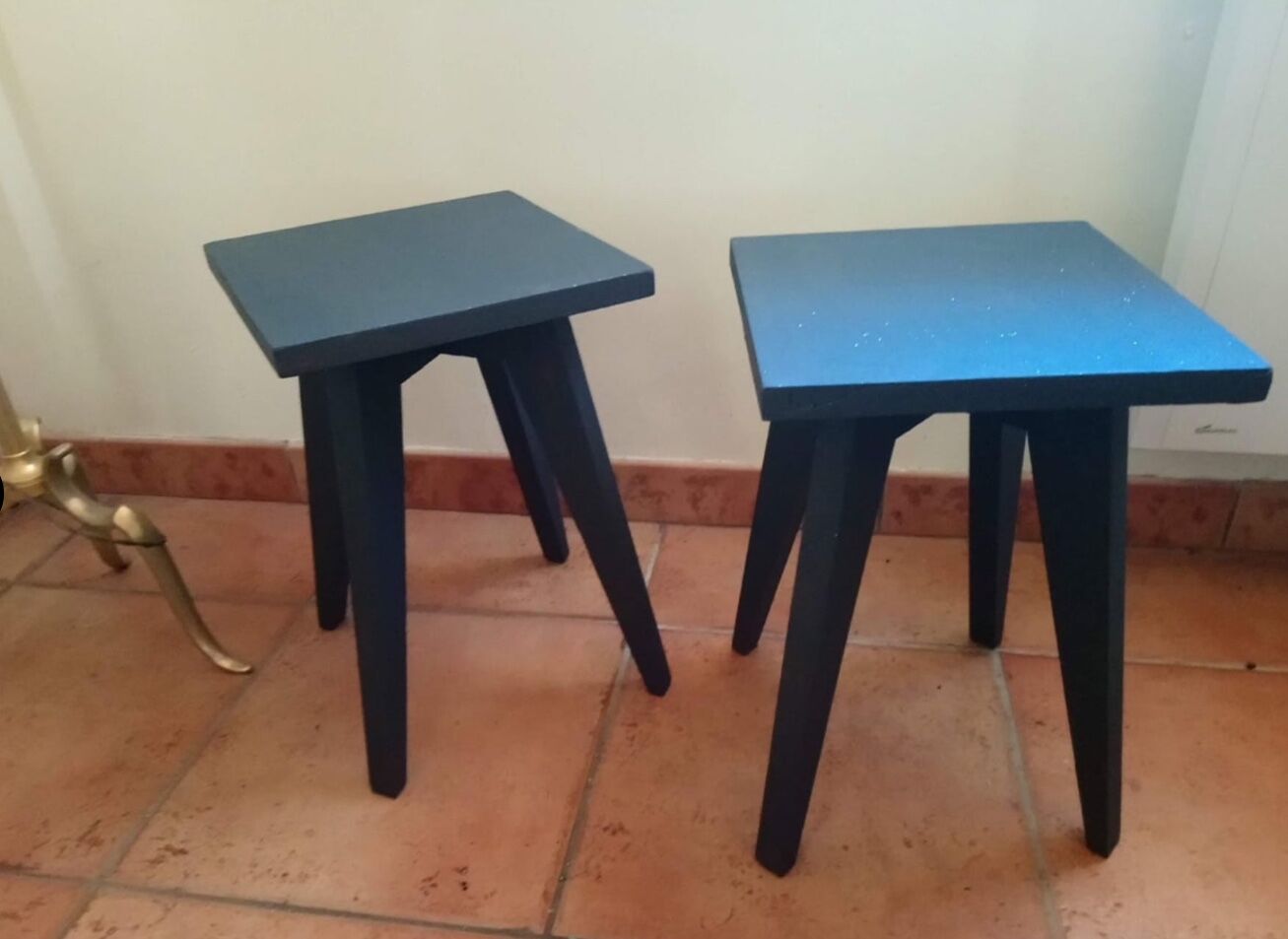 Pair of bedside black vintage