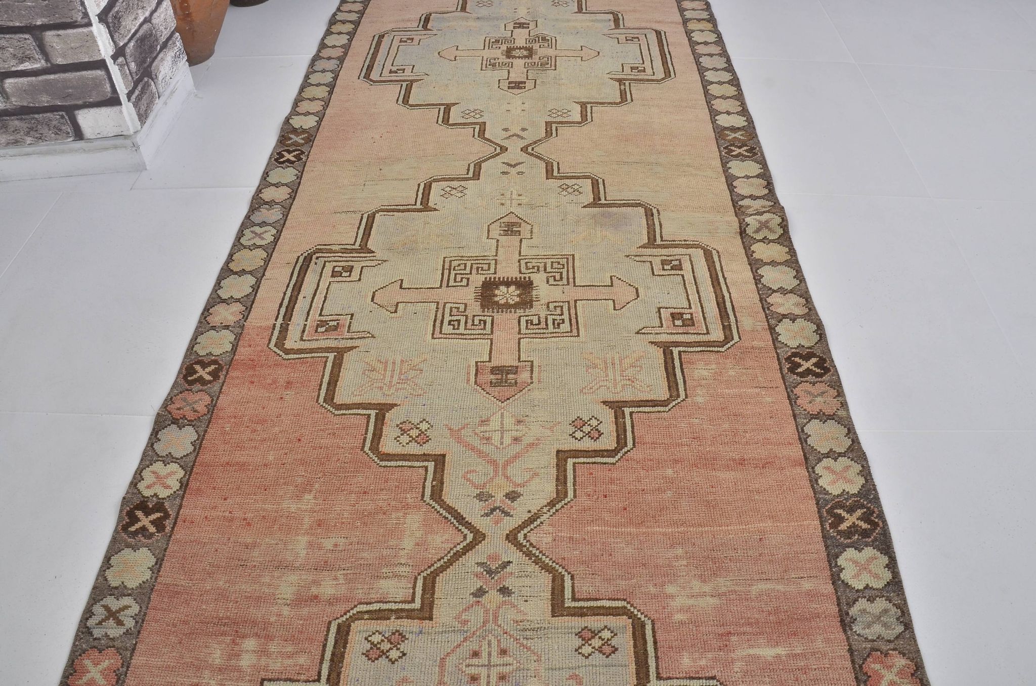 Vintage Antique Floral Oushak Rug sku 1286