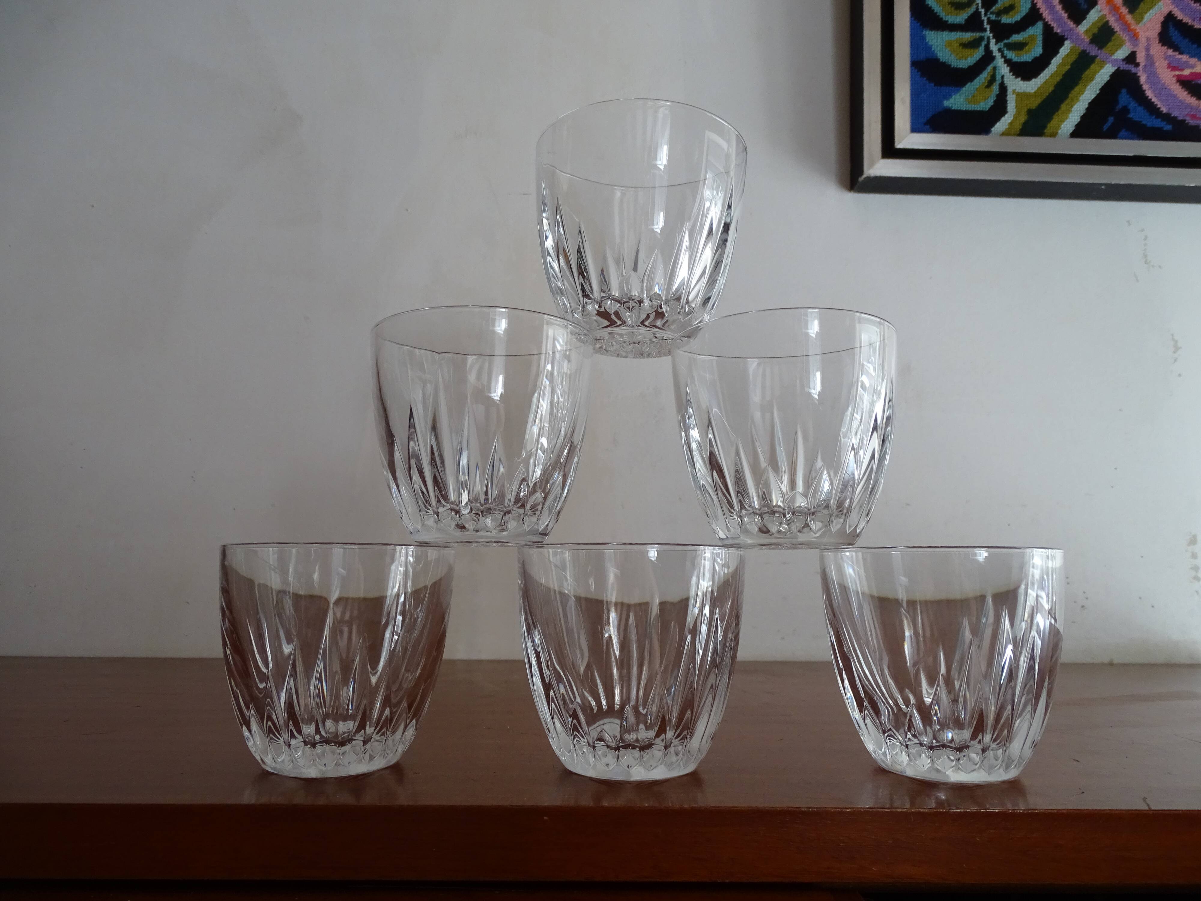 6 verres whisky cristal d'Arques Beauregard en boite