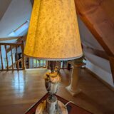 Bronze and marble desk lamp in Art Deco style