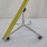 Chrome and blue seventies candlestick