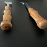 Bamboo handle cheese serving cutlery