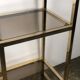 Vintage gold chrome metal Lancel bookcase 1970