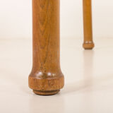 Teak round table with hidden extension, 1970s