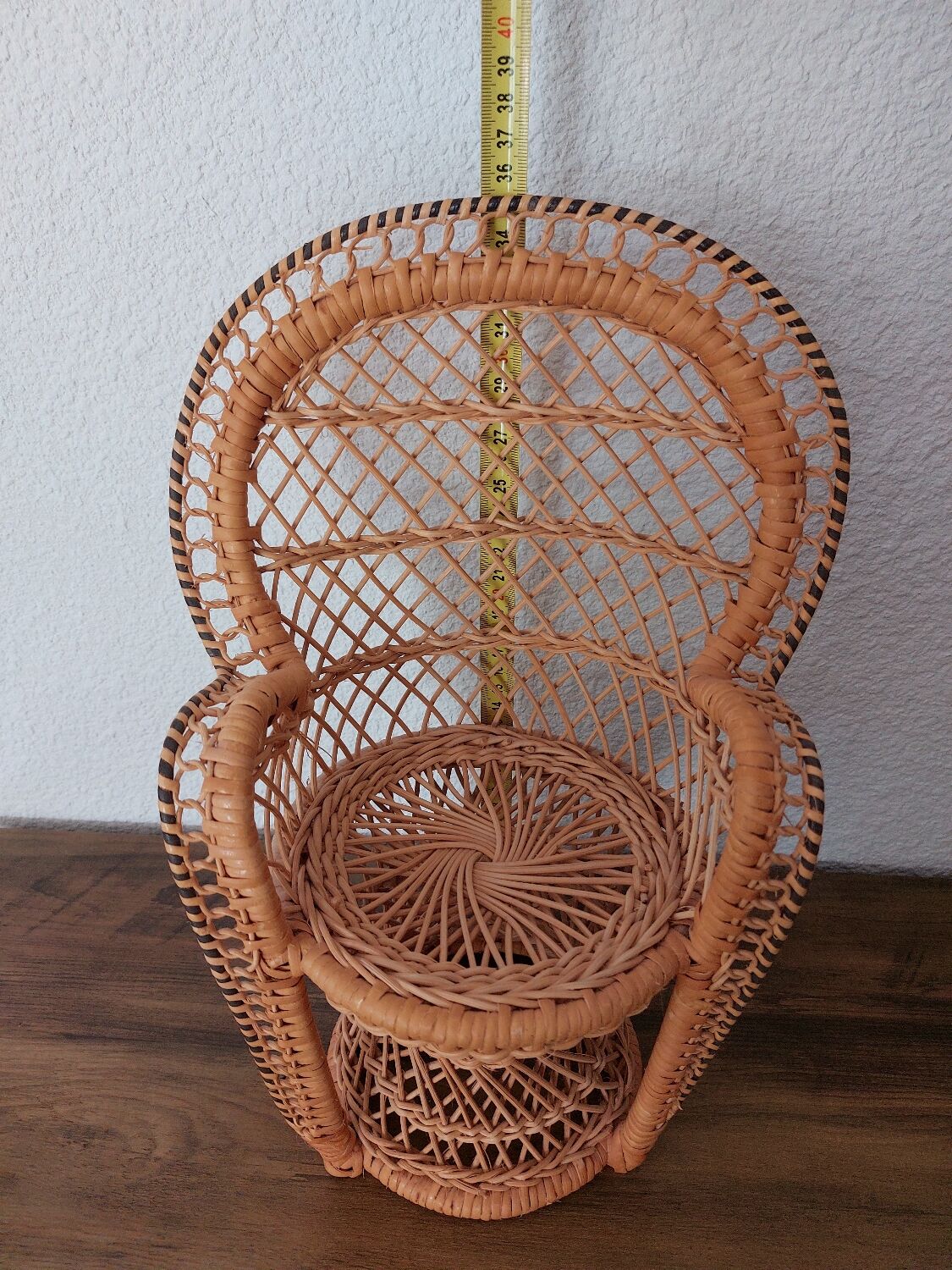 Small emmanuelle armchair for vintage doll wicker / rattan new