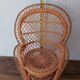 Small emmanuelle armchair for vintage doll wicker / rattan new