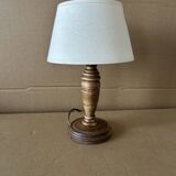Lampe à poser en bois tourné