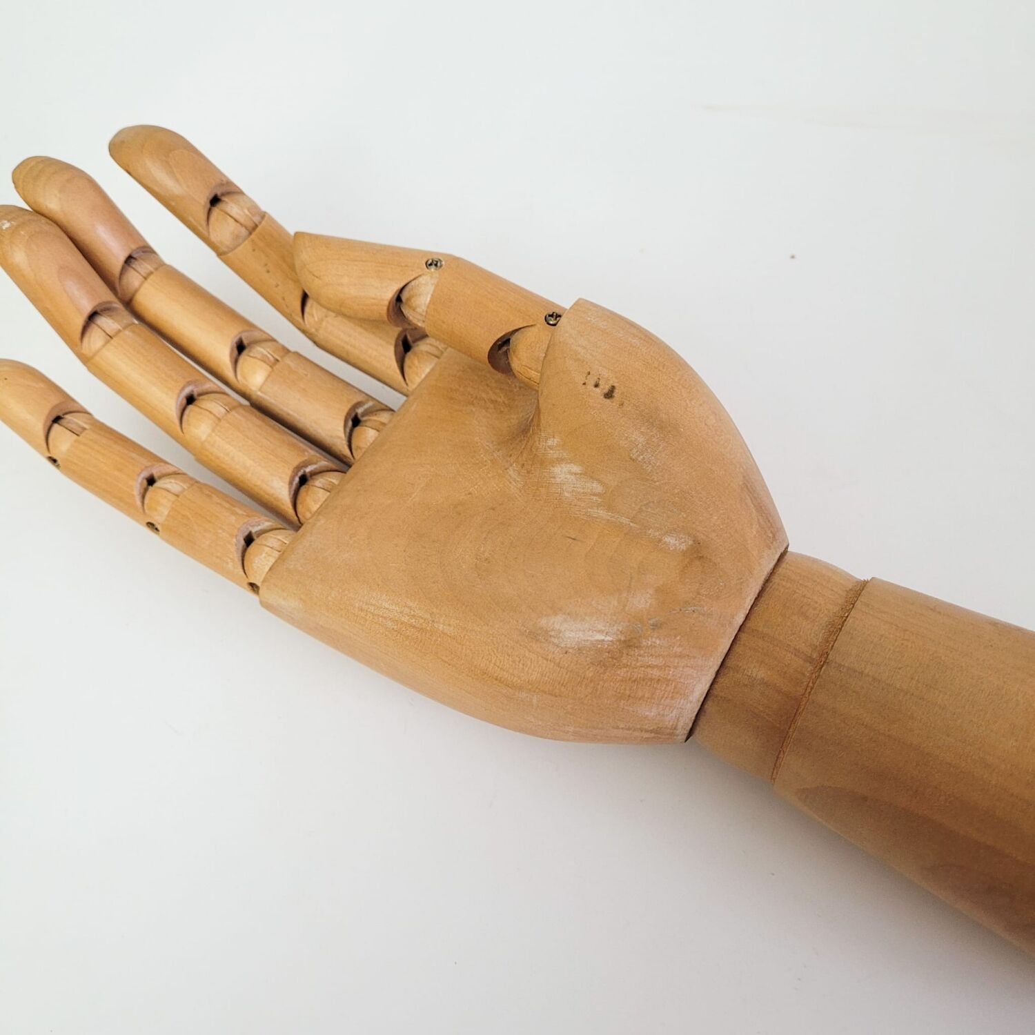 Vintage articulated wooden hand