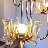 Chrome Murano Glass Chandelier