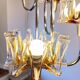 Chrome Murano Glass Chandelier