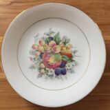 Plat à gâteau en porcelaine de Vierzon U.M.L.