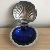 Shell butter dish 1950 with its blue cup