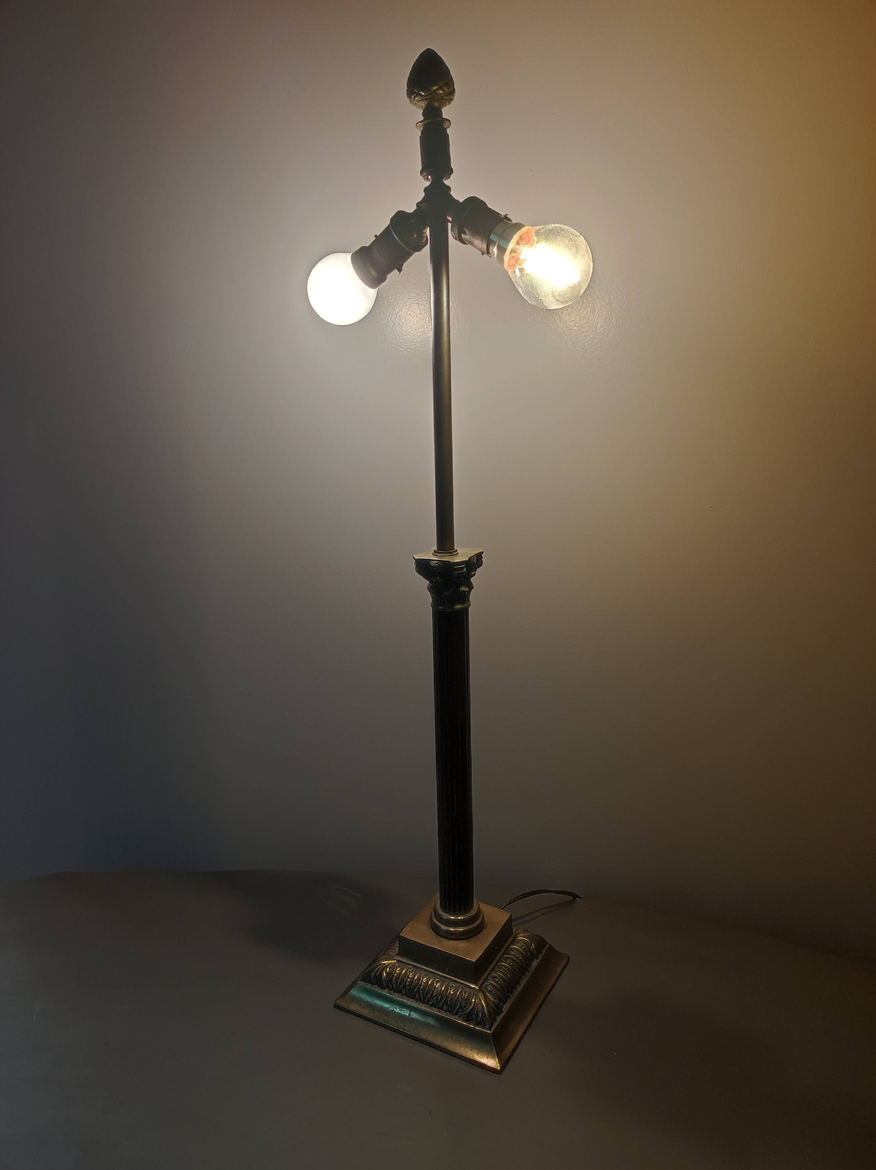 Corinthian column style hot water bottle lamp foot