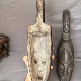 Ancient Pair Mask Helmet Dogon Bambara Mali Ceremony Ritual