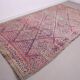 Pink Vintage Beni mguild Rug 185 x 348 cm - Berber Wool Rug - Moroccan Rug