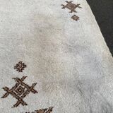 Handmade knotted Berber Moroccan wool rug 170x225cm