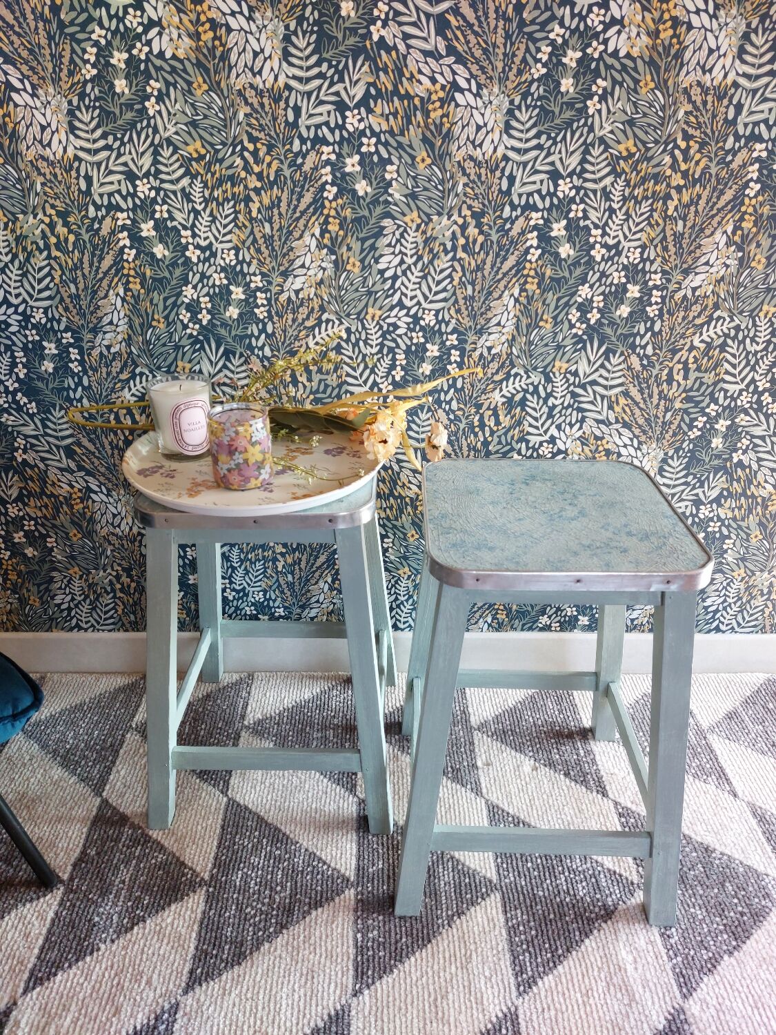 2 tabourets années 50s