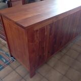 Solid teak sideboard african handicraft year 1989