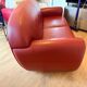 Red leather Sufren 2-seater sofa