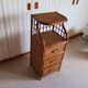 Vintage - sideboard - chest of drawers - woven rattan chest of drawers - wood - bamboo - 80s