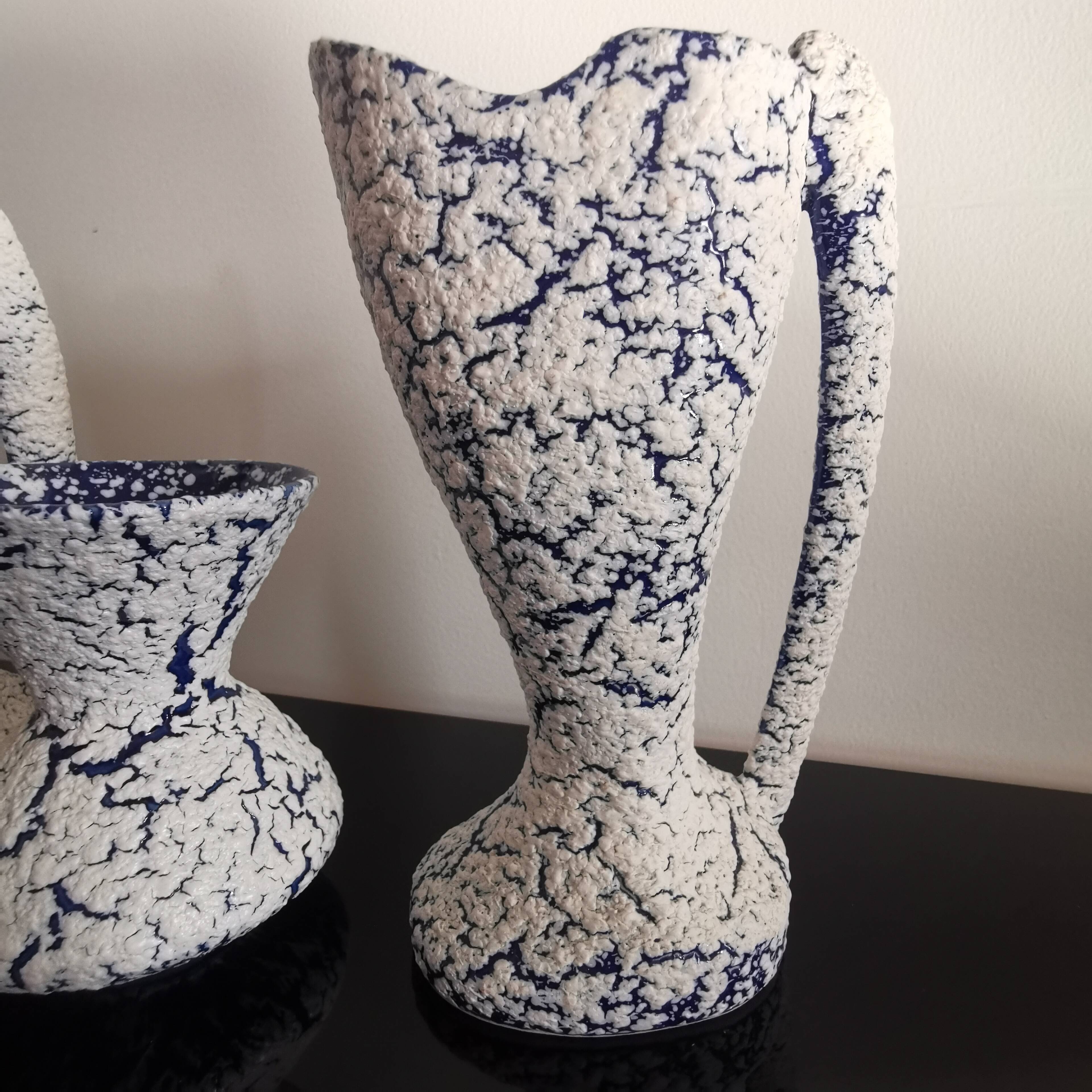 3 ceramic vases “Grès des neiges” France