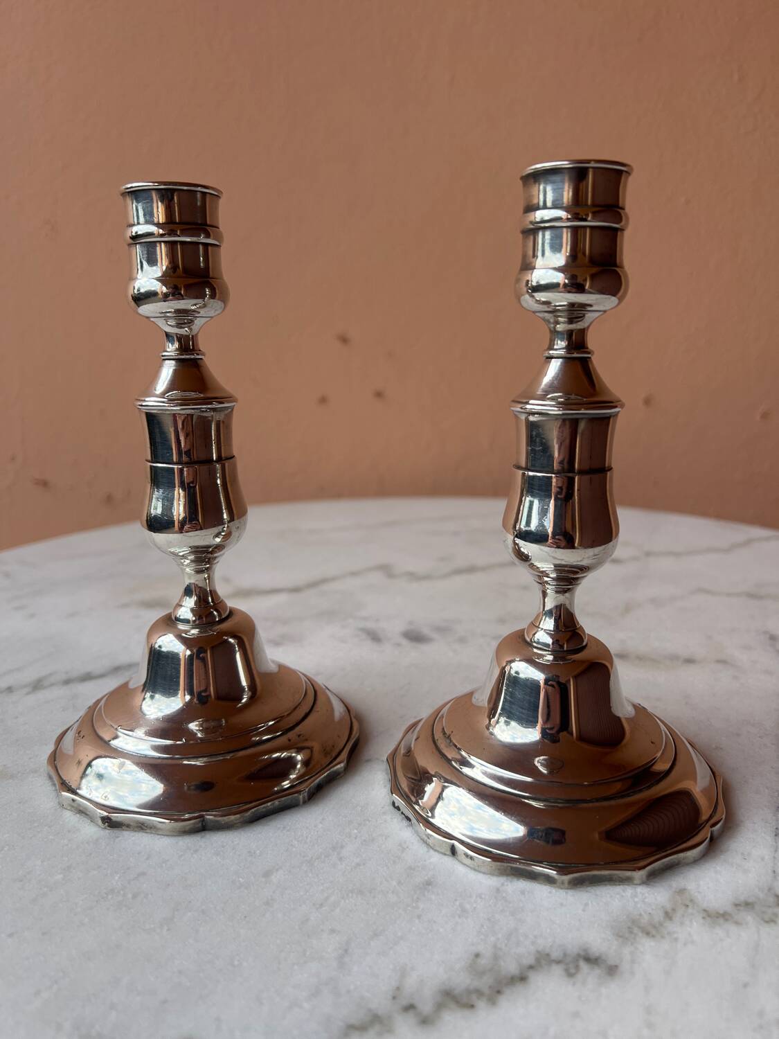 Zinc Candlesticks La Vieille Montagne